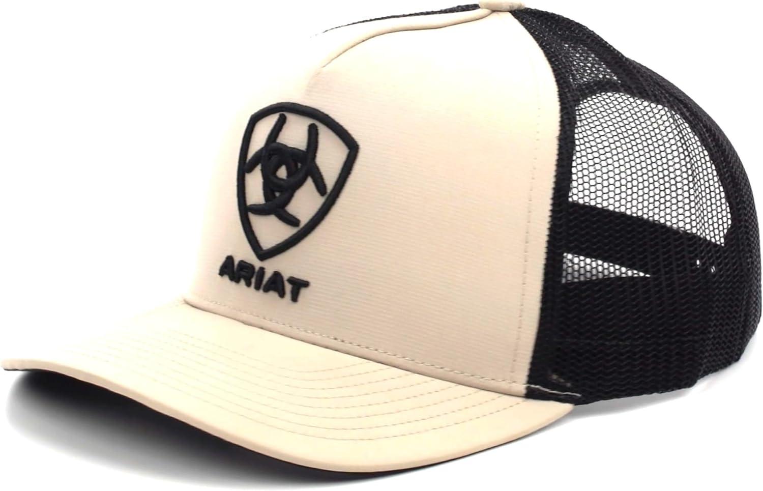imageAriat Mens Embroidered Logo Khaki and Brown Cap