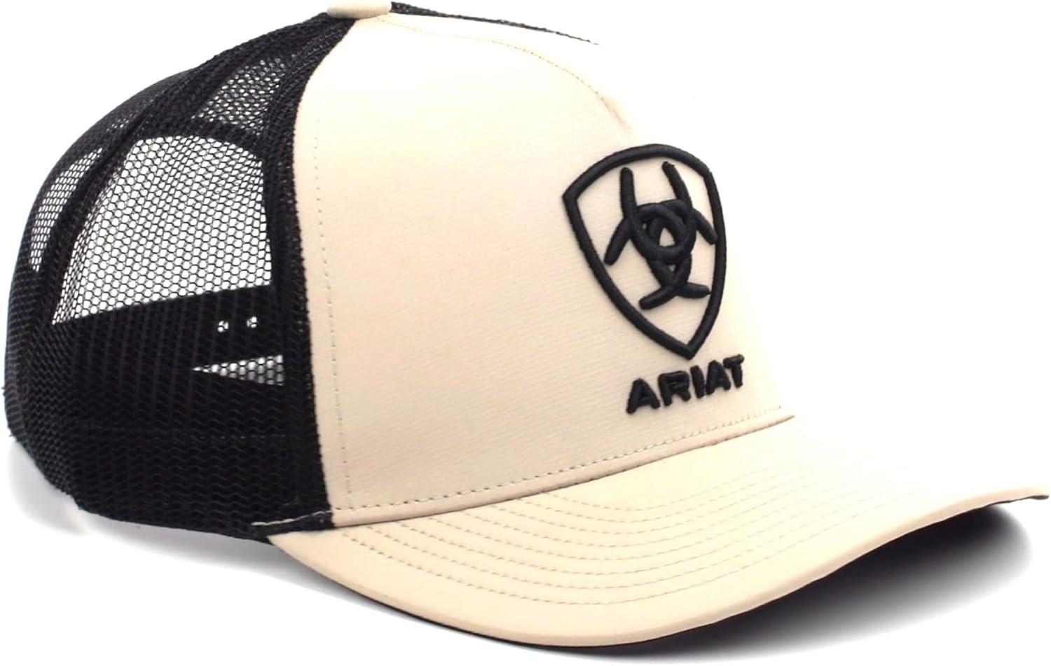 imageAriat Mens Embroidered Logo Khaki and Brown Cap
