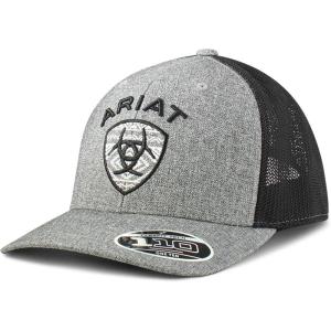 ARIAT Flexfit110 Snapback Aztec Logo Mesh Back Cap(Grey)