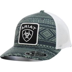 ARIAT Flexfit110 Snapback Aztec Logo Mesh Back Cap(Multicolored)