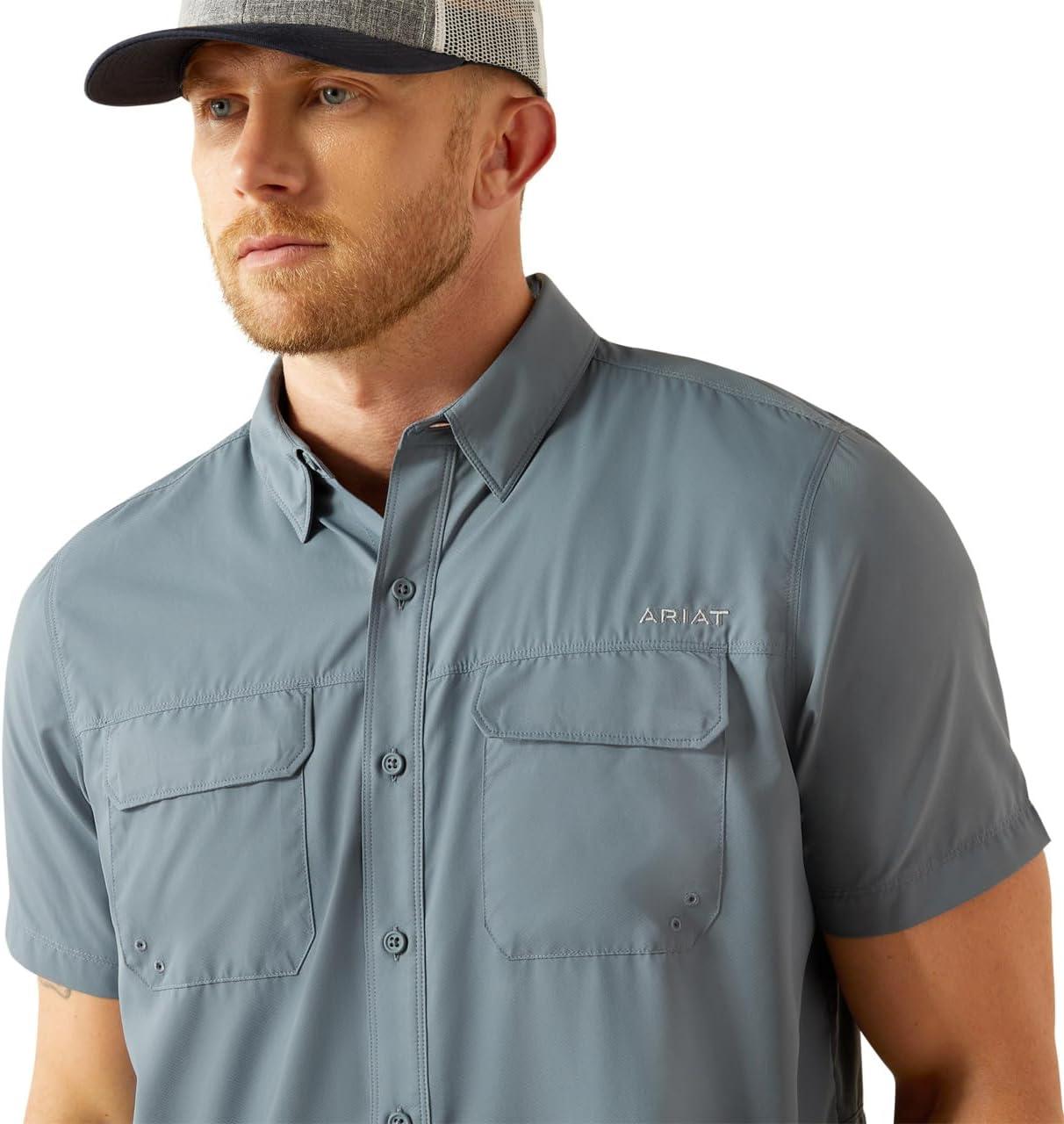 imageARIAT Venttek Outbound Fitted ShirtNewsboy Blue