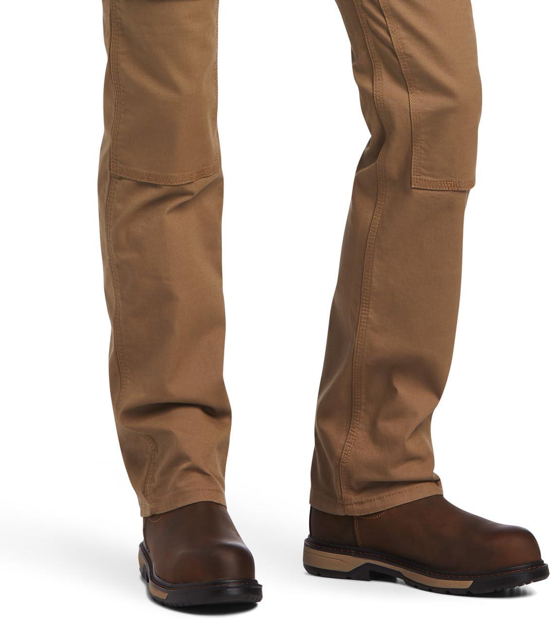 imageARIAT Womens Rebar DuraStretch Made Tough Double Front Pant Field Khaki Size 27 Short