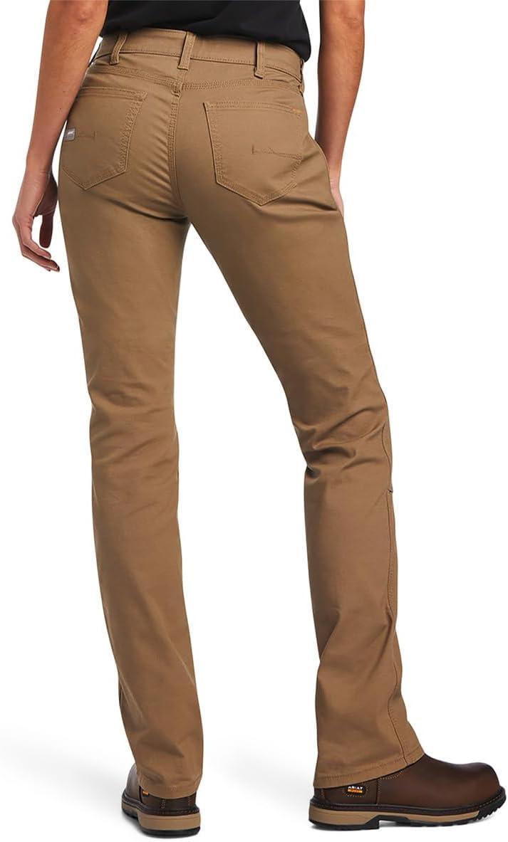 imageARIAT Womens Rebar DuraStretch Made Tough Double Front Pant Field Khaki Size 27 Short