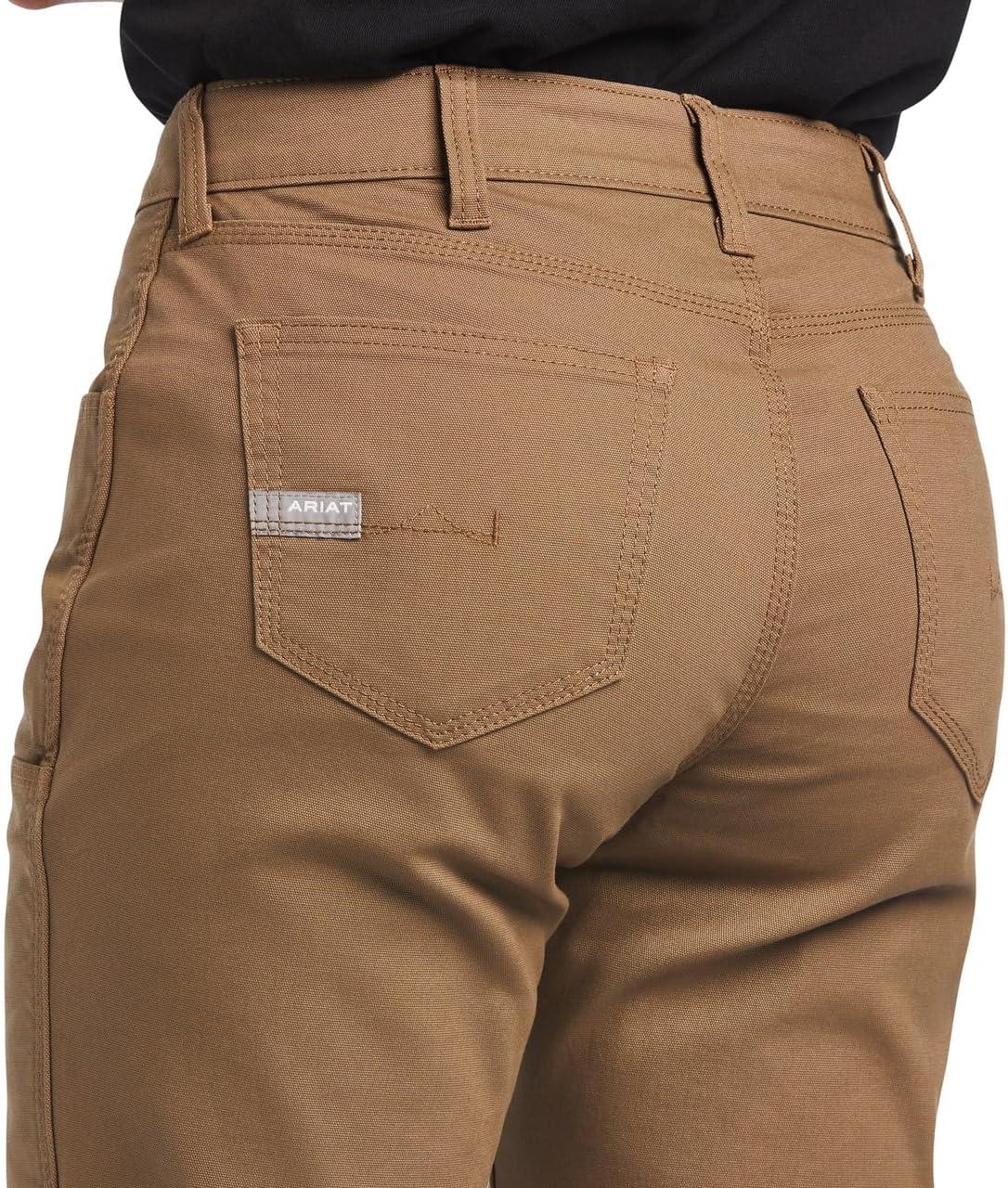 imageARIAT Womens Rebar DuraStretch Made Tough Double Front Pant Field Khaki Size 27 Short