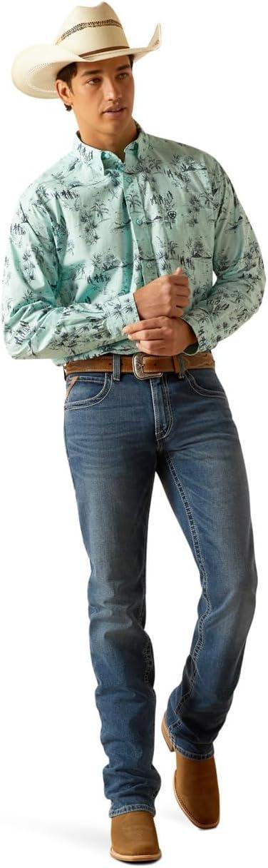 imageAriat Mens Casual Long Sleeve Paxtyn ShirtBlue Tint