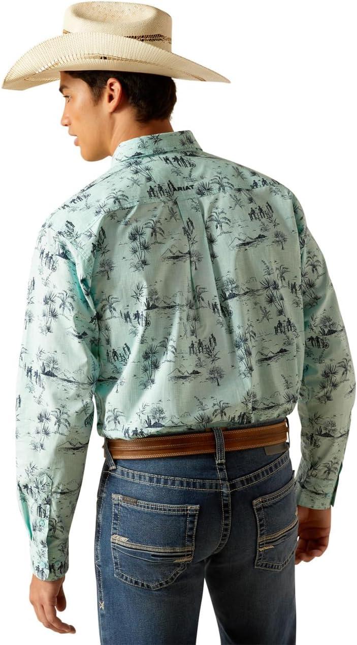 imageAriat Mens Casual Long Sleeve Paxtyn ShirtBlue Tint