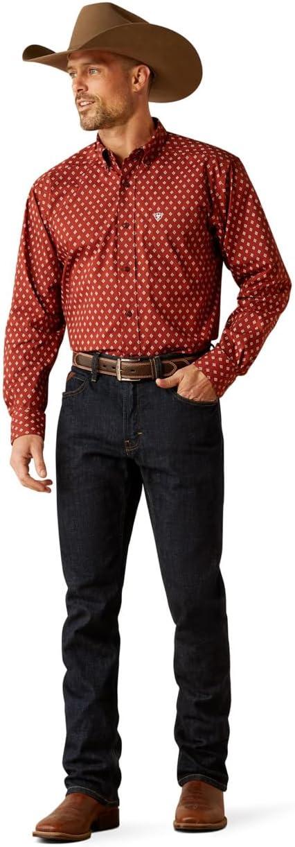 imageAriat Mens Casual Long Sleeve Paxtyn ShirtBurgundy