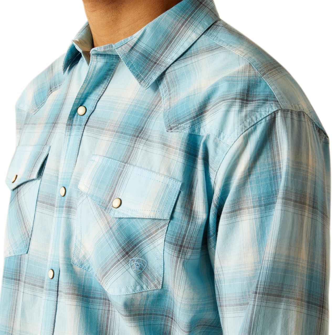 imageAriat Mens Henryk Retro Fit ShirtCrystal Blue