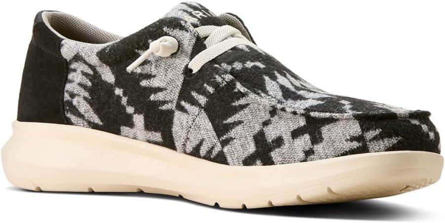 imageAriat Mens P27779mFooBlack White Flannel BlanketBlack Suede