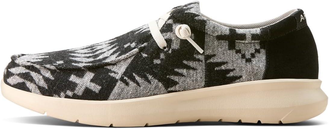 imageAriat Mens P27779mFooBlack White Flannel BlanketBlack Suede