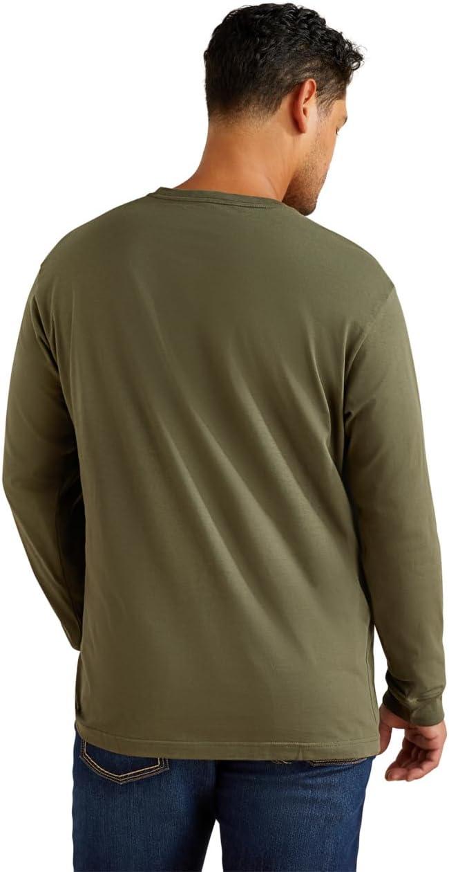 imageAriat Mens Rebar Cotton Strong Standard Logo Pocket TShirtGrape LeafDried Herb