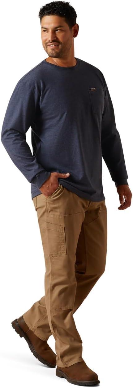 imageAriat Mens Rebar Cotton Strong Standard Logo Pocket TShirtNavyUsa