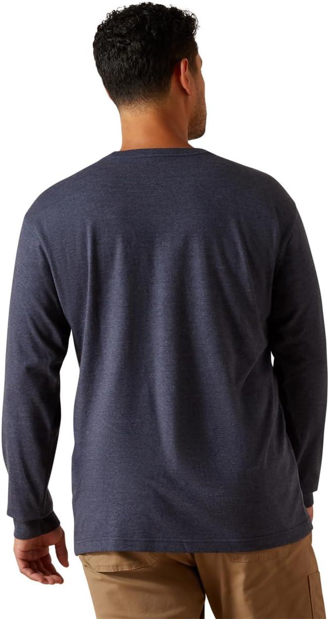 imageAriat Mens Rebar Cotton Strong Standard Logo Pocket TShirtNavyUsa