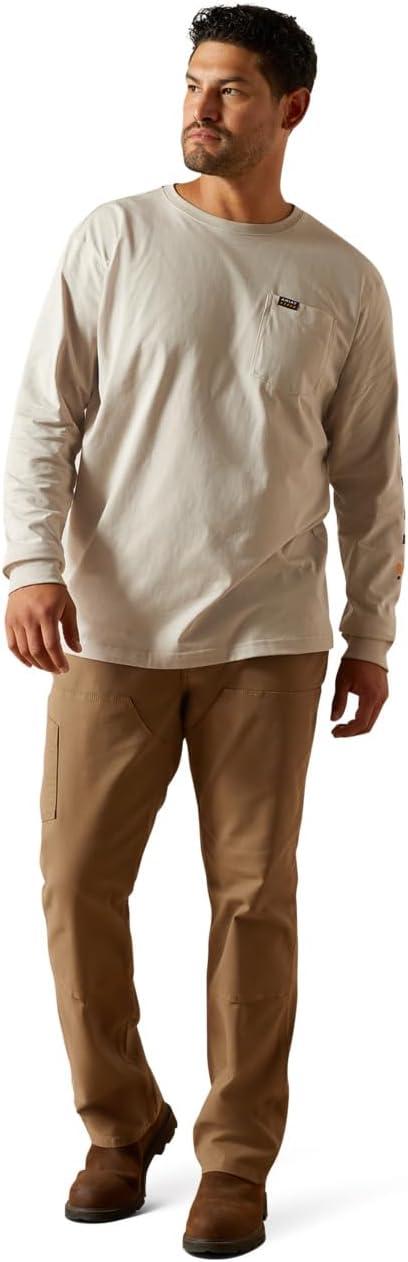 imageAriat Mens Rebar Cotton Strong Standard Logo Pocket TShirtStringBlack