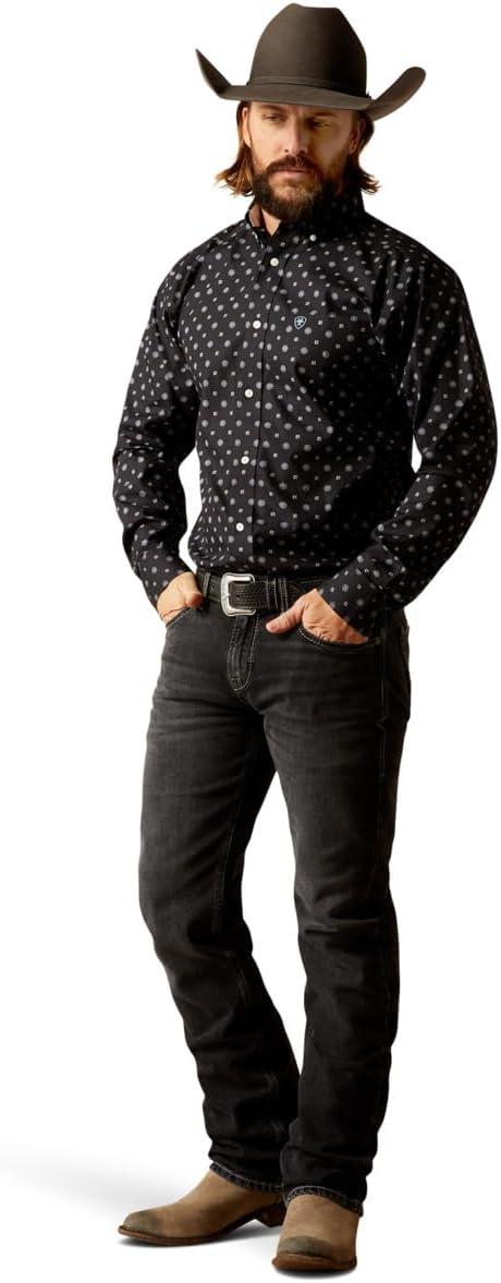 imageAriat Mens Wrinkle Free Flemming Fitted ShirtBlack