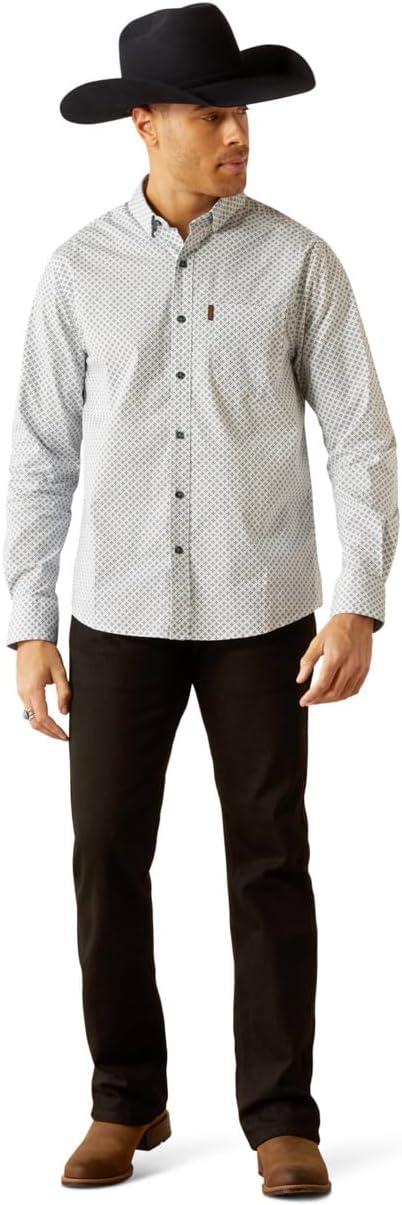 imageAriat Mens Wrinkle Free Flemming Fitted ShirtBlue