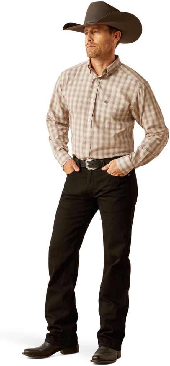 imageAriat Mens Wrinkle Free Flemming Fitted ShirtBrown