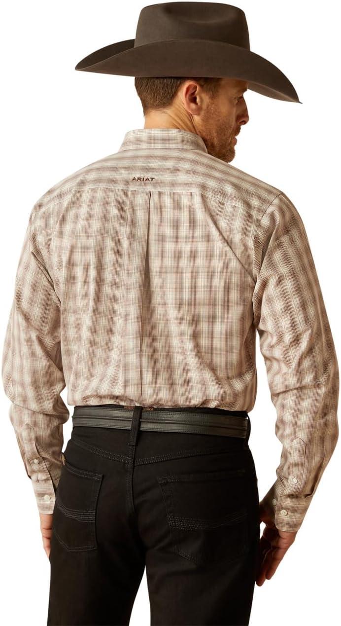 imageAriat Mens Wrinkle Free Flemming Fitted ShirtBrown