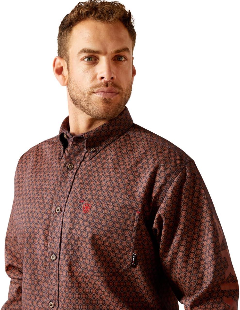 imageAriat Mens Wrinkle Free Flemming Fitted ShirtBurnt Henna