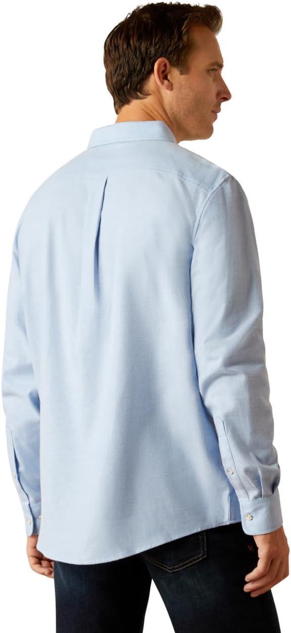 imageAriat Mens Wrinkle Free Flemming Fitted ShirtChambray Blue