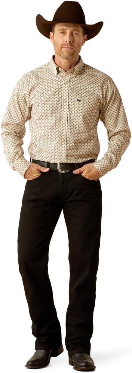 imageAriat Mens Wrinkle Free Flemming Fitted ShirtCream