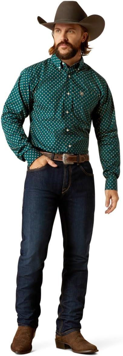 imageAriat Mens Wrinkle Free Flemming Fitted ShirtDeep Teal