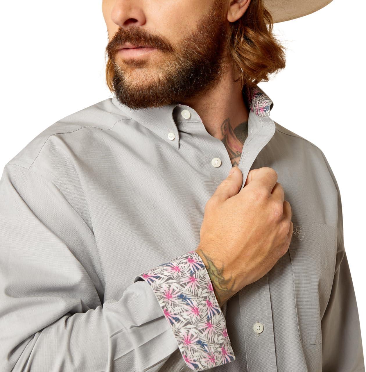 imageAriat Mens Wrinkle Free Flemming Fitted ShirtHarbor Mist