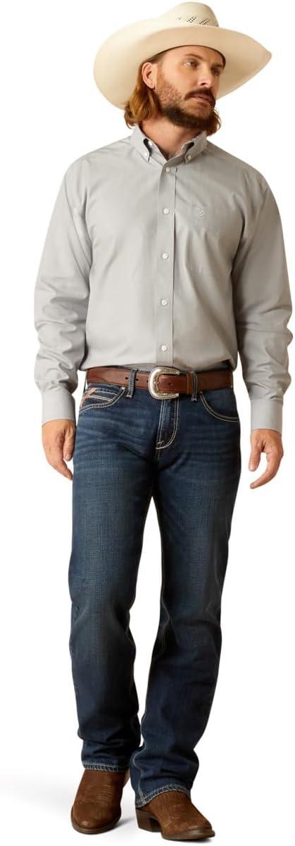 imageAriat Mens Wrinkle Free Flemming Fitted ShirtHarbor Mist