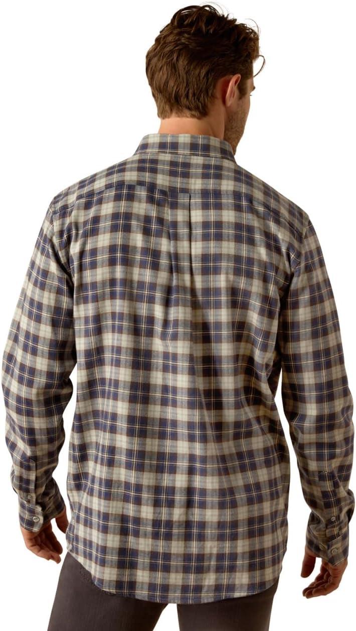 imageAriat Mens Wrinkle Free Flemming Fitted ShirtHorizon Plaid