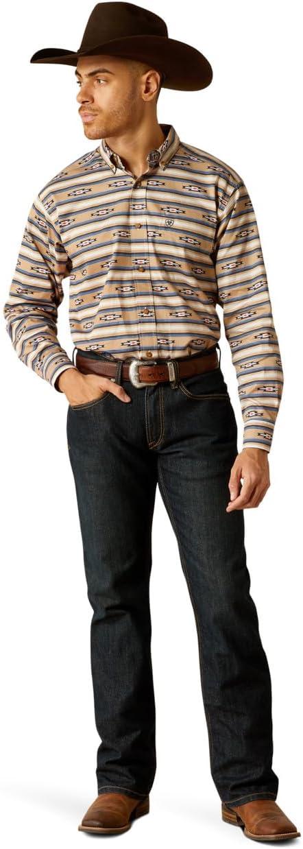 imageAriat Mens Wrinkle Free Flemming Fitted ShirtKhaki