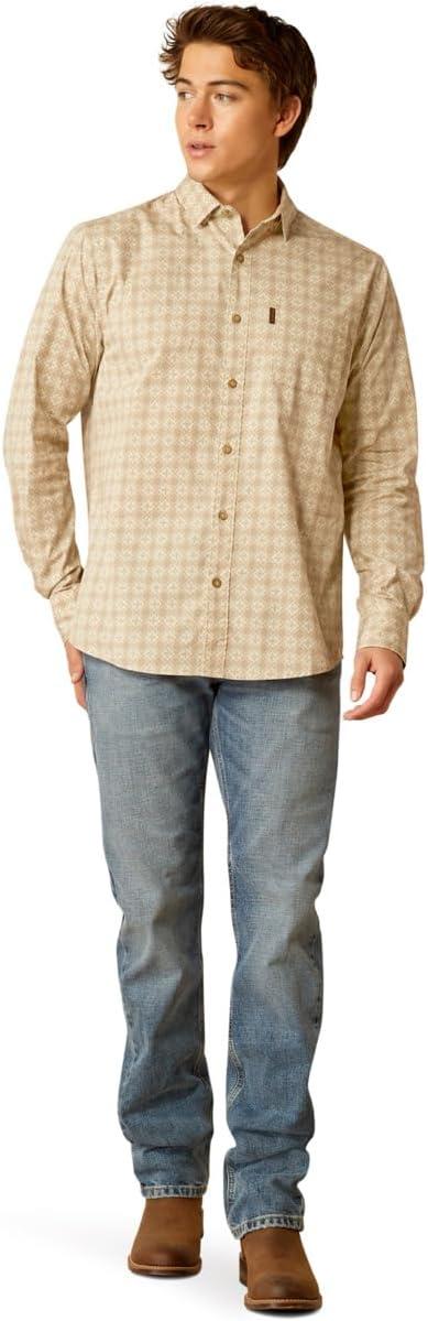 imageAriat Mens Wrinkle Free Flemming Fitted ShirtPumice Stone