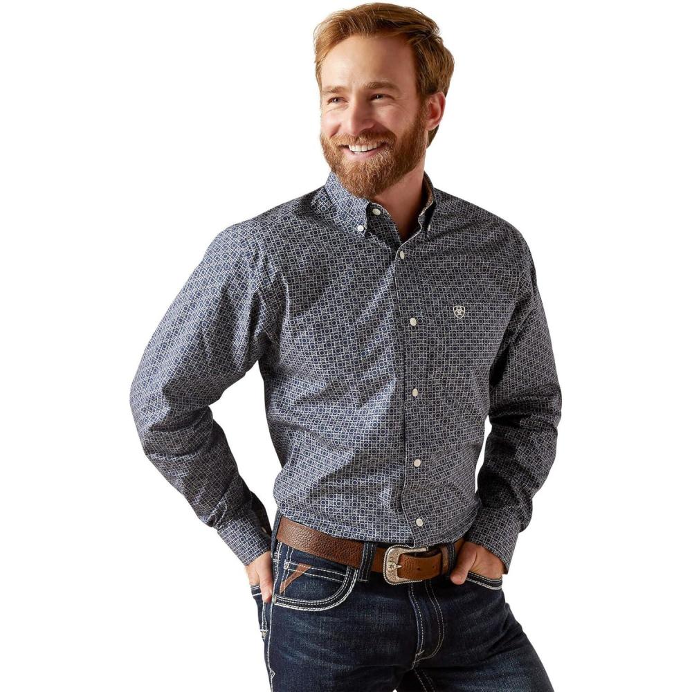 imageARIAT Mens Bruno Fitted ShirtDeep Pacific