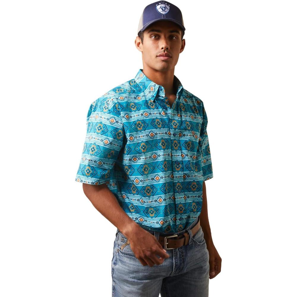 imageARIAT Mens Edgar Classic Fit ShirtEnamel Blue