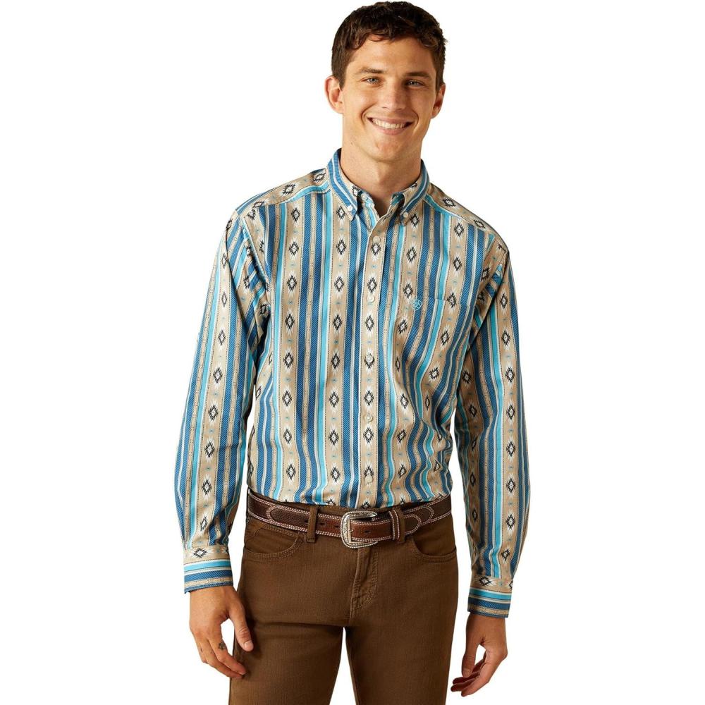 imageARIAT Mens Shiloh Classic Fit ShirtKhaki
