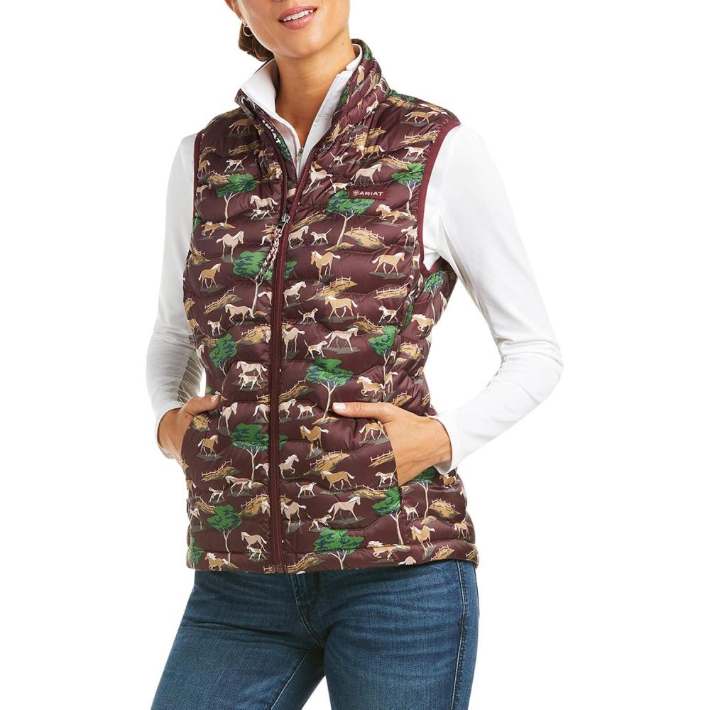 imageARIAT Womens Ideal 30 Down VestPasture Print