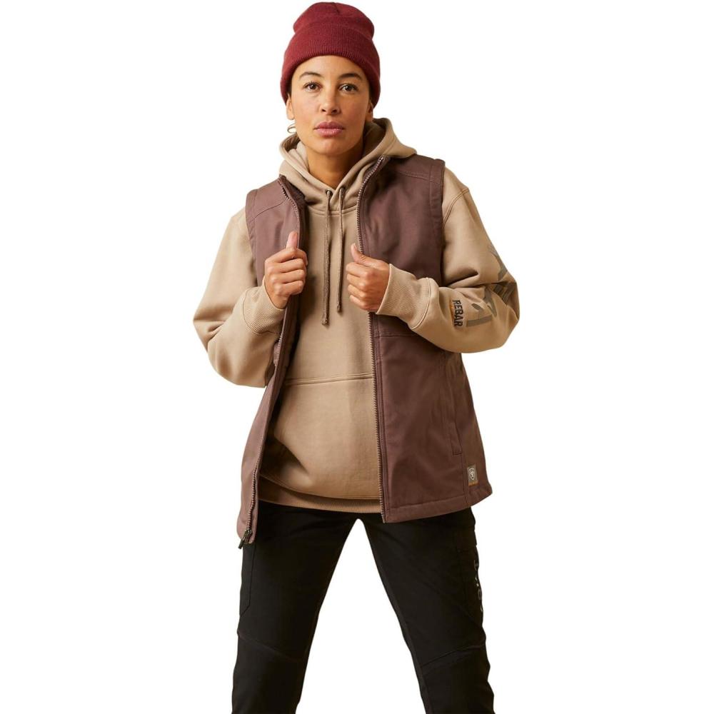 imageARIAT womens Rebar Duracanvas Insulated VestPeppercorn