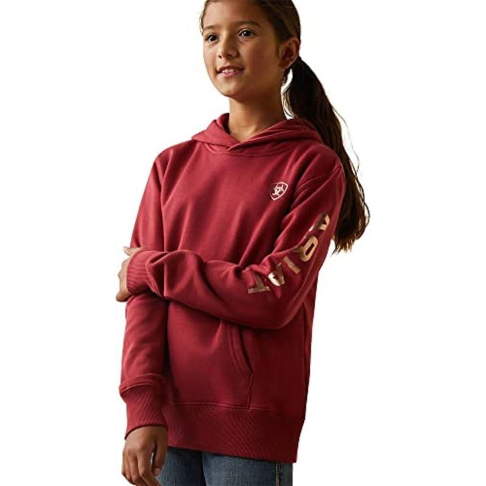 imageAriat Female REAL Arm Logo Hoodie Earth Red XLarge