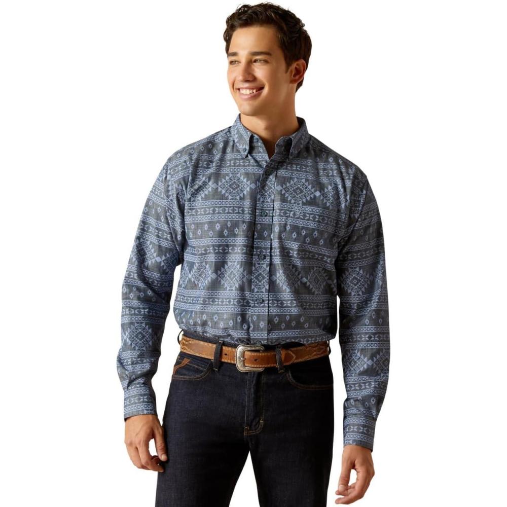 imageAriat Mens Eddie Classic Fit ShirtNavy