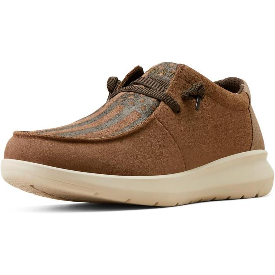 imageAriat Mens P27779mFooAmerican Flag PrintBrown Bomber Suede