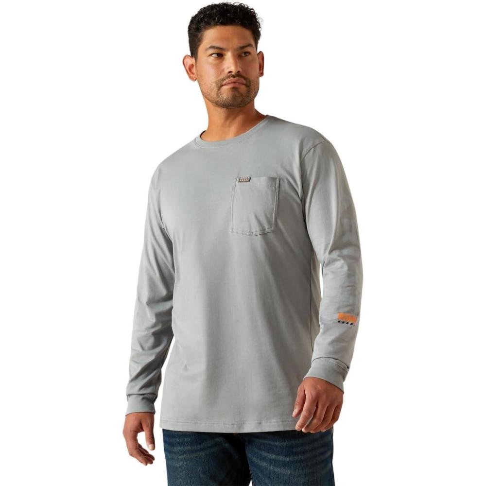 imageAriat Mens Rebar Cotton Strong Standard Logo Pocket TShirtMonument