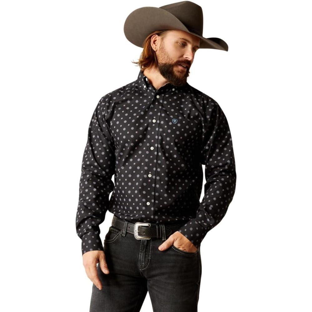 imageAriat Mens Wrinkle Free Flemming Fitted ShirtBlack