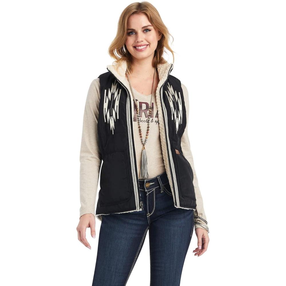 imageAriat Womens Dilon Chimayo Black VestBlack