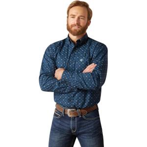 ARIAT Mens Gavyn Fitted Shirt(Moonlit Ocean)