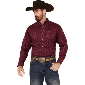 ARIAT Mens Graham Classic Fit ShirtShirt(Magenta Purple)