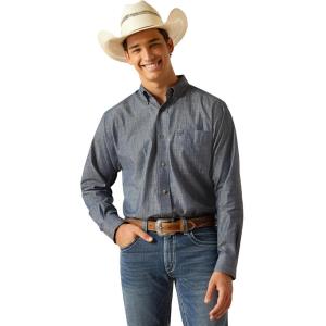 ARIAT Men’s Patrick Classic Fit Shirt(Blue Chambray)