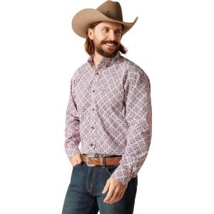 ARIAT Mens Shiloh Classic Fit Shirt(White)