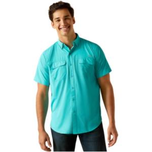 ARIAT Venttek Outbound Fitted Shirt(Drift Turquoise)