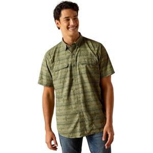 ARIAT Venttek Outbound Fitted Shirt(Four Leaf Clover)