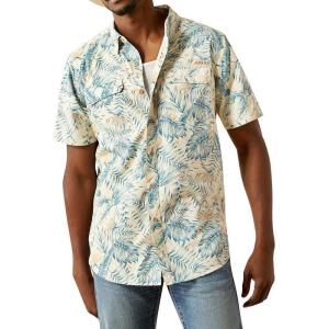 ARIAT Venttek Outbound Fitted Shirt(Khaki Palm Print)