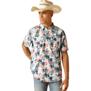ARIAT Venttek Outbound Fitted Shirt(White)
